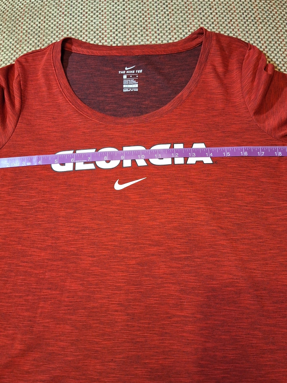 The Nike Tee Dri - Fit Women's Georgia Long-Sleeve Tee in Red - Picture 3 of 10